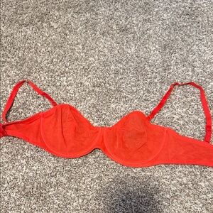 SKIMS Sexy Mesh Bra Poppy 34D Removable Straps